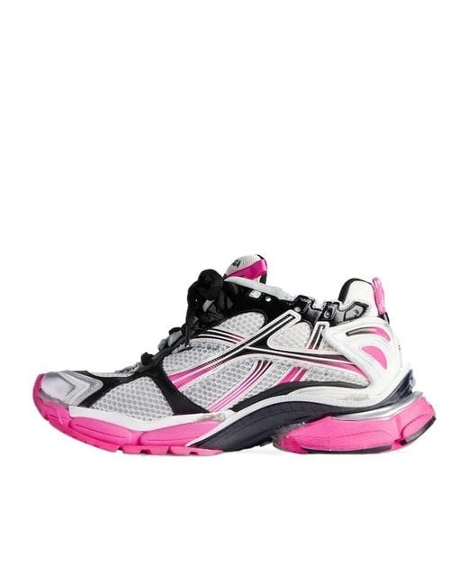 Balenciaga Pink Gradient Lace-Up Sneakers