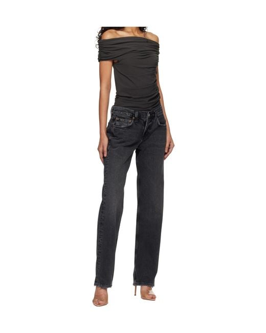Agolde Gray Low Rise Slim (Weightless)