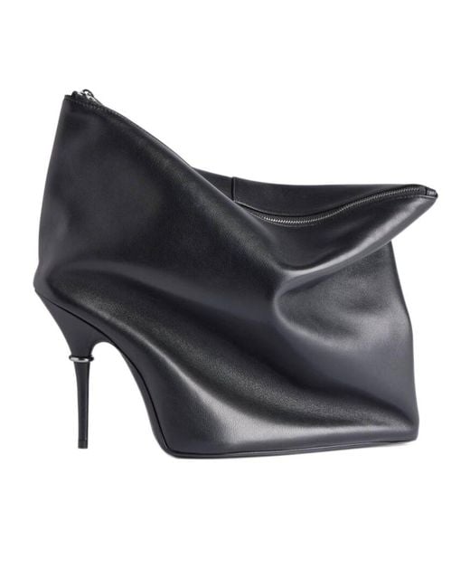 Balenciaga Black Calfskin Wader Clutch Bag