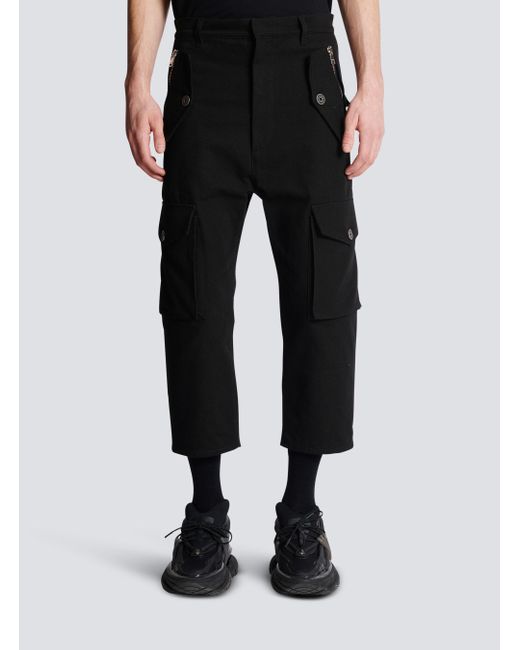 Balmain Black Cargo Trousers for men