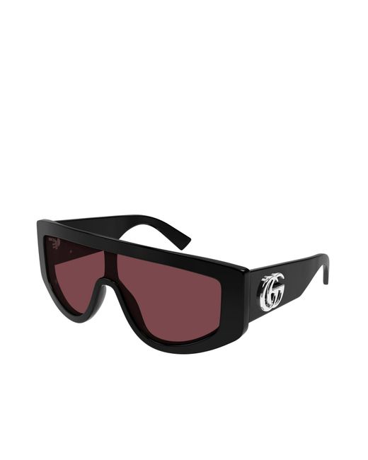 Gucci Black Eyewear Rectangular Frame Sunglasses