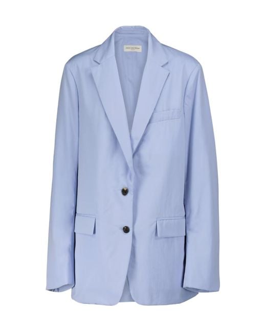 Dries Van Noten Blue Long-Sleeved Suit Jacket