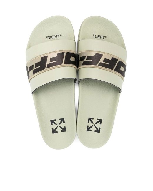 Off-White c/o Virgil Abloh White Industrial Logo Slides for men