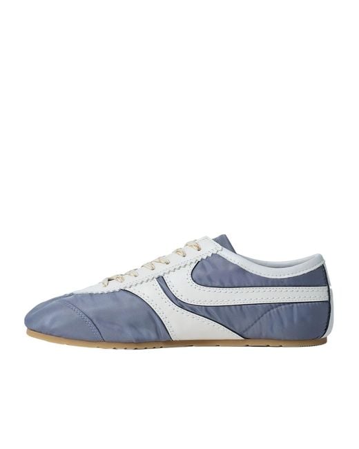 Dries Van Noten Blue Panelled Lace-Up Sneakers