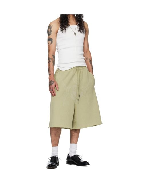 Lu'u Dan Green Zoku Drawstring Shorts for men