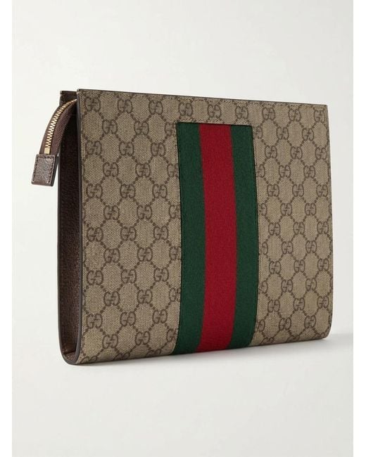 Gucci Green Web Gg Supreme Wash Bag for men