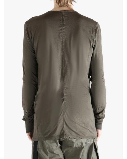 Rick Owens Gray Level Long Sleeve T-Shirt for men