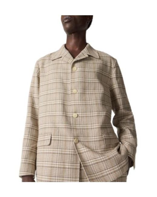 Auralee Natural Plaid Coat for men