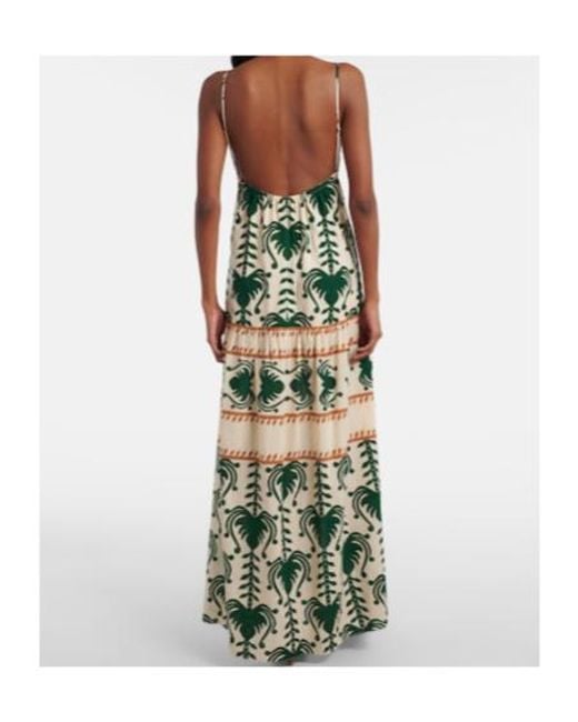 Johanna Ortiz Green Keeper Cotton Poplin Maxi Dress