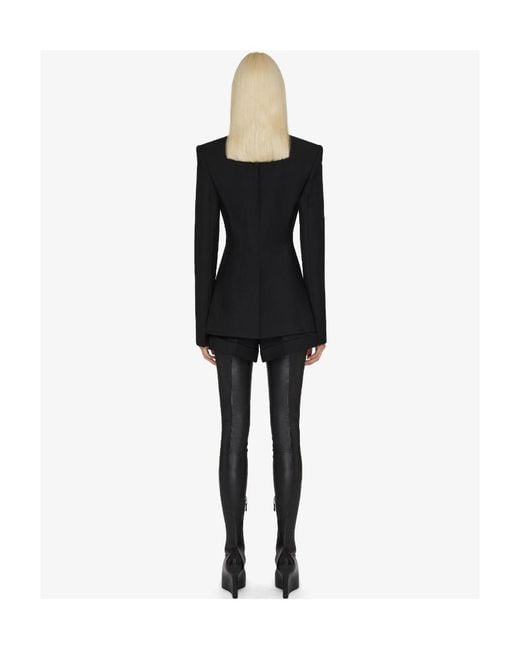 Givenchy Black Constrated Inserts Jacket