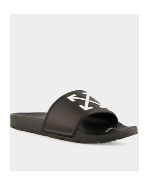 Off-White c/o Virgil Abloh Black Arrow Open Toe Slip-On Slides for men