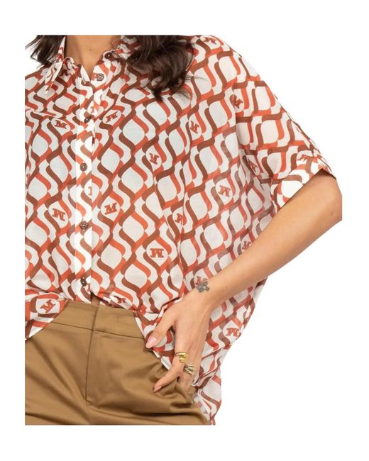 Max Mara Multicolor Short Sleeve Shirt