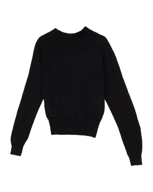 Paloma Wool Black Soto Funnel-Neck Long-Sleeved Top