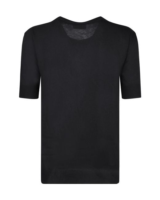Herno Black Crewneck Knitted Top