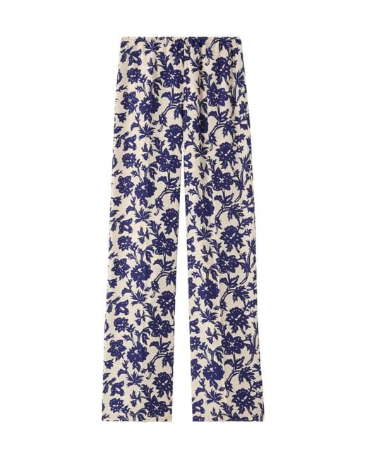 Loro Piana Blue Printed Casual Pants