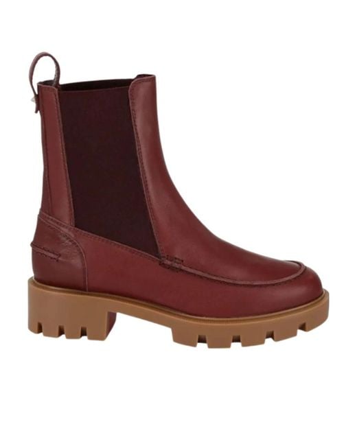 Christian Louboutin Brown Splicing Details Chelsea Boots