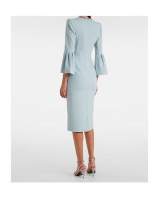 Jenny Packham Blue Margot Crystal-Embellished Gown