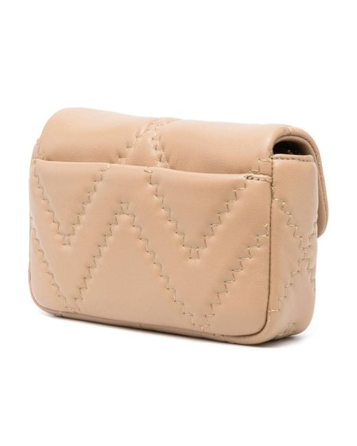 Marc Jacobs Natural Logo Plaque Quilted Shoulder Bag