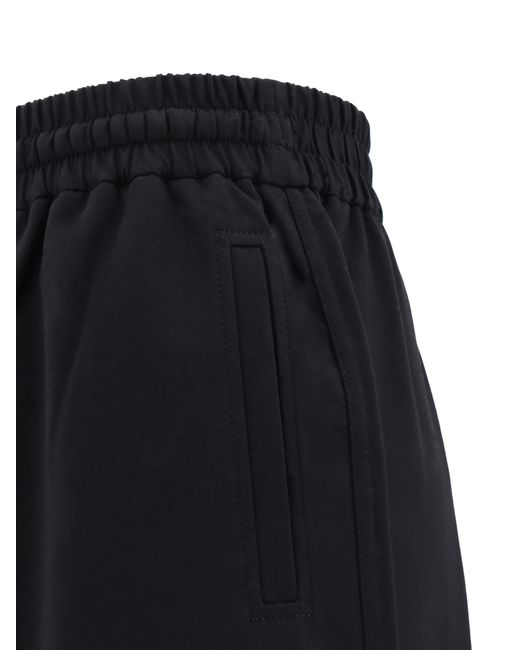 Brunello Cucinelli Black Drawstring Track Pants