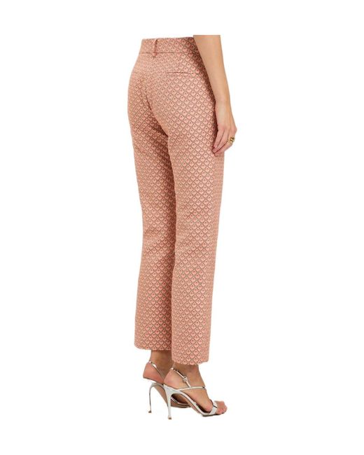LaDoubleJ Pink Tulip-Jacquard Trousers