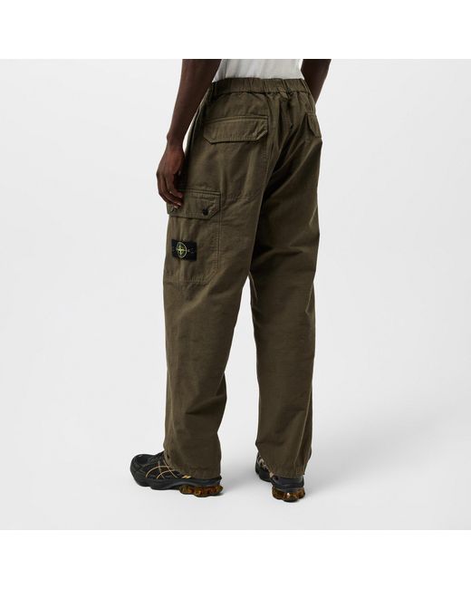 Stone Island Green Straight-Leg Casual Pants for men