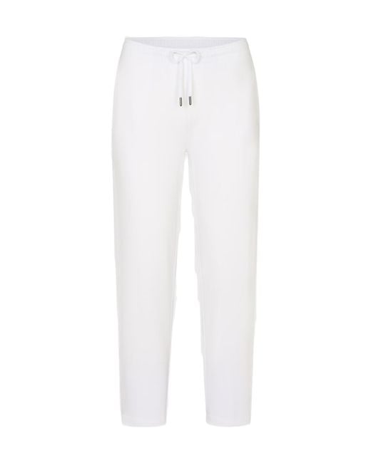Juvia White Drawstring Waist Casual Pants