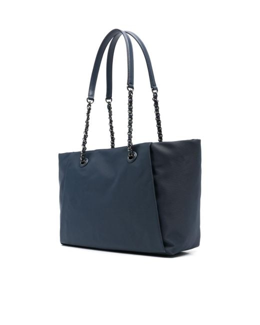 【送料&関税込】Michael Kors Navy Blue Nylon Small Georgia S MICHAEL Michael Kors Michael Kors Small Georgia Top Handle