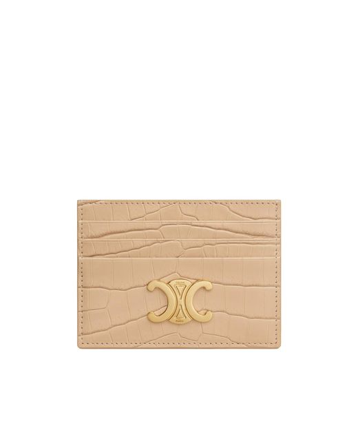 Céline Natural Card Holder Triomphe