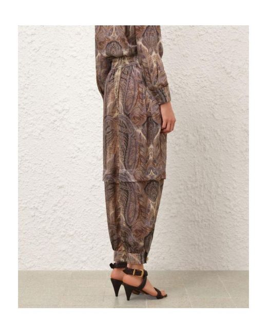 Zimmermann Brown Hypnotic Harem Pants