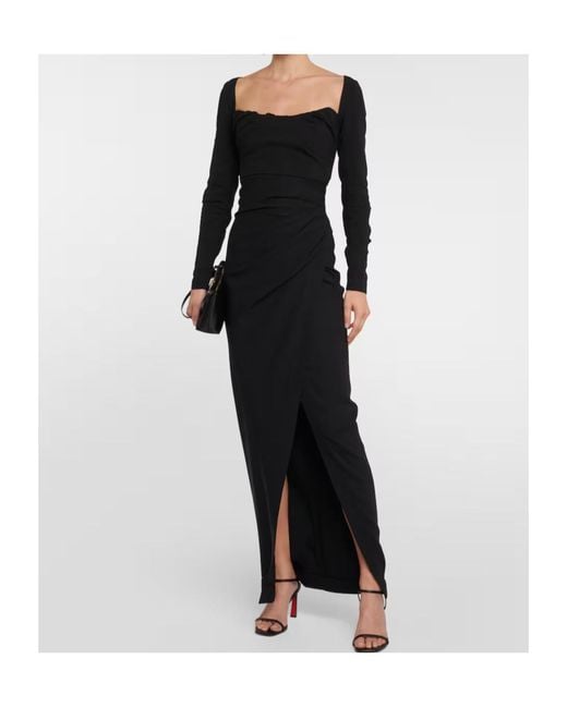 Roland Mouret Black Crepe Gown