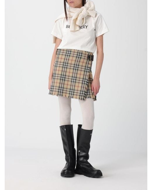 Burberry White Knitted Equestrian Knight Jumper