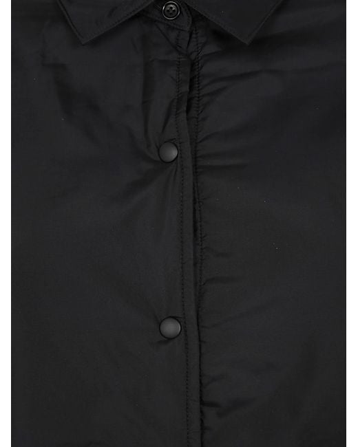Aspesi Black Glue Press-Stud Overshirt