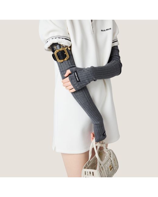 Miu Miu White Short-Sleeved Polo Dress