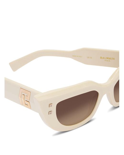 Balmain White B-Aura Sunglasses
