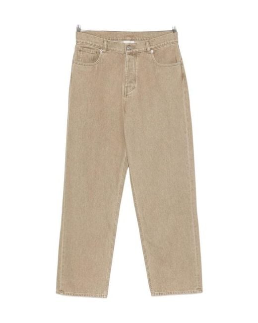 Drole de Monsieur Natural Logo-Patch Belt-Loop Jeans for men