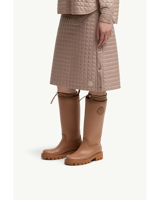 Moncler White Kickstream High Rain Boots