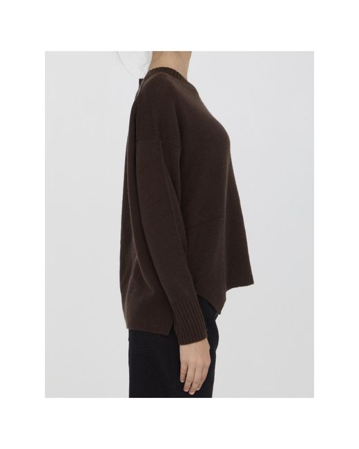 Allude Black Crewneck Long-Sleeve Knitwear