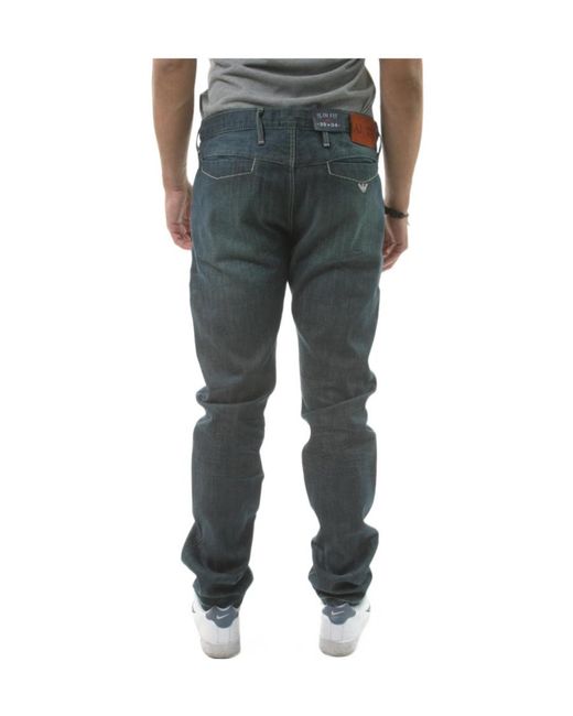 Armani Jeans Gray Slim Cotton Jeans for men