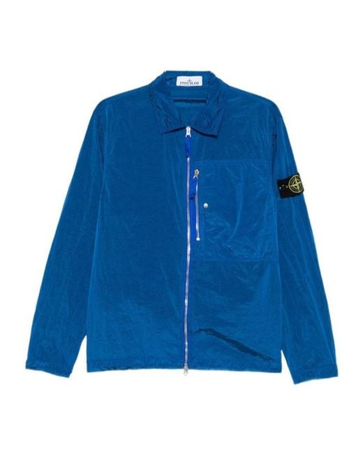 Stone Island Blue Jackets for men