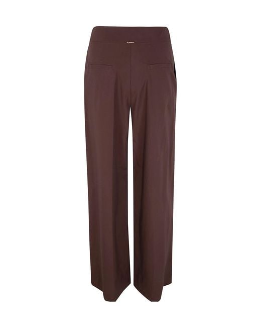 Twinset Purple High-Waist Wide-Leg Pants