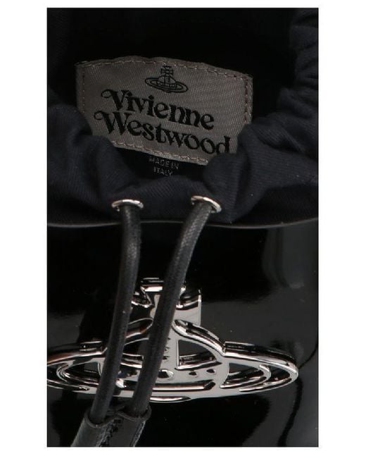 Vivienne Westwood Black Daisy Leather Bucket Bag