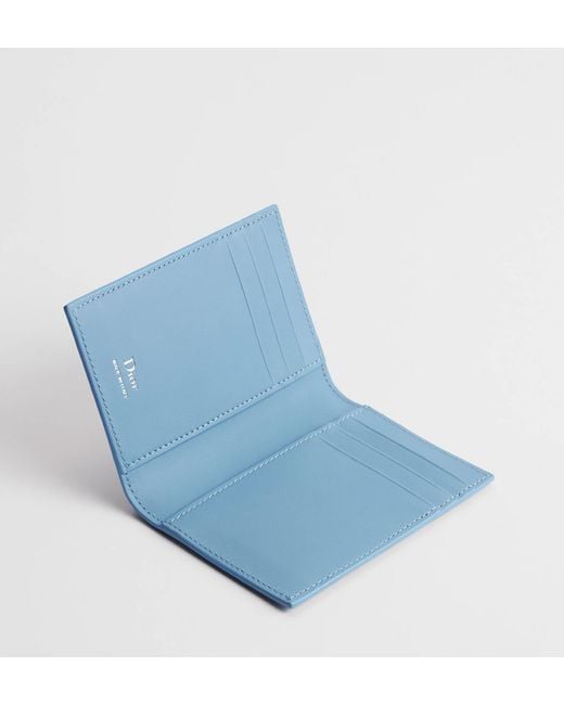 Dior Blue Bifold Card Holder for men