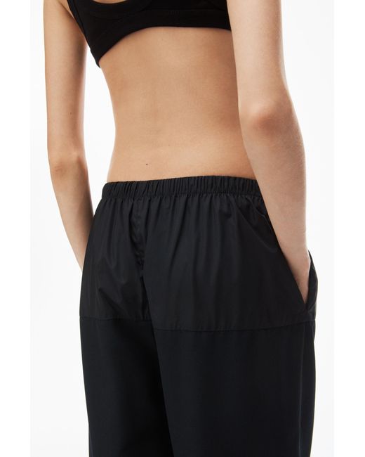 Alexander Wang Black Drawstring Nylon Trousers