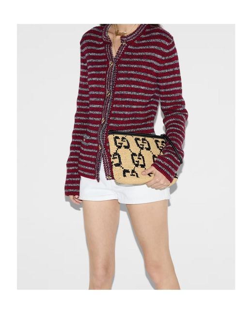 Gucci Metallic Gg Clutch Bag