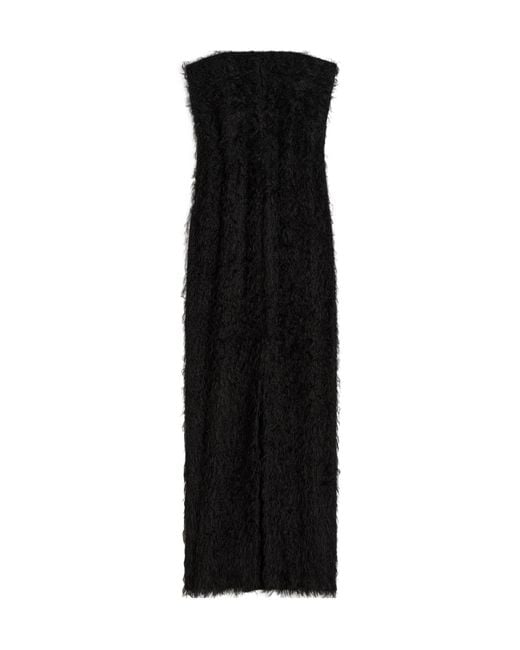 Totême  Black Strapless Fil-Coupé Dress