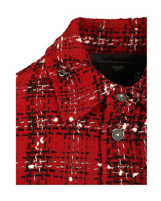 Amiri Red Tweed Jackets for men