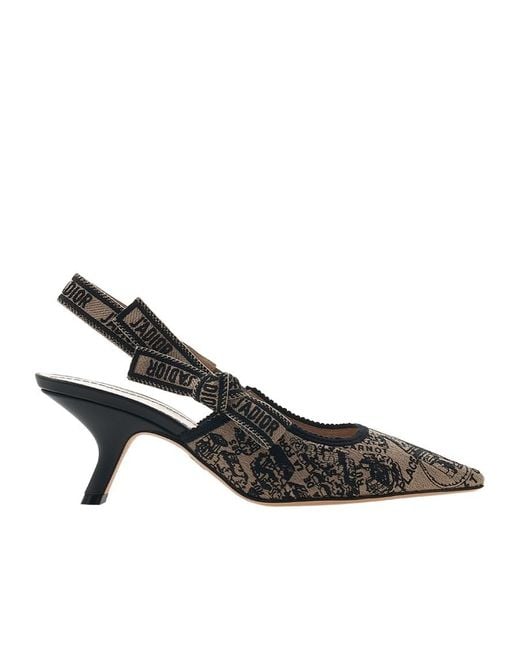 Dior Black Logo High-Heeled Sandals