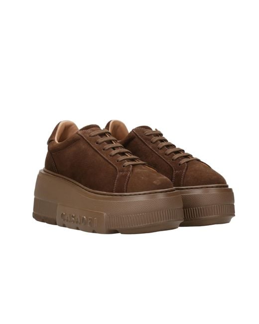 Casadei Brown Platform Casual Shoes
