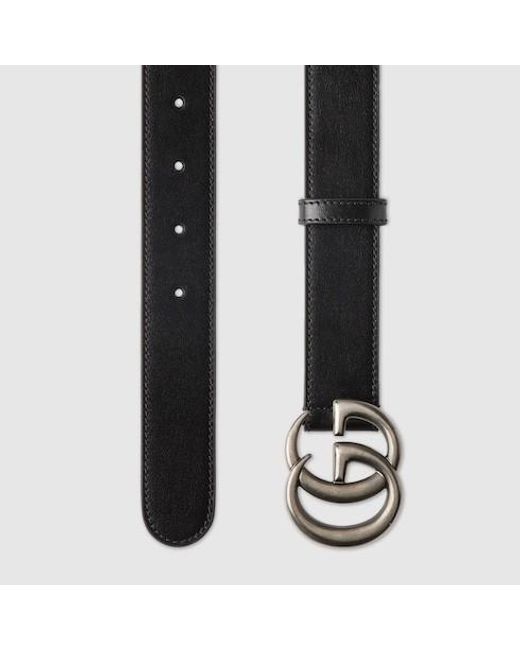 Gucci Black Logo Plaque Belt for men