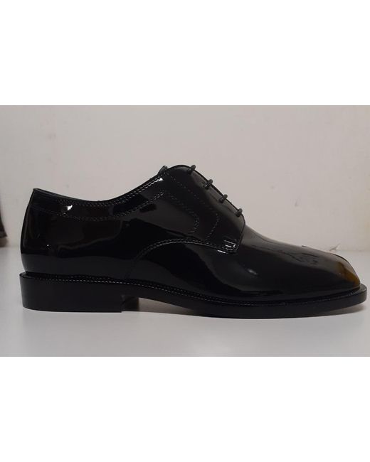Maison Margiela Black Tabi Lace-Up Shoes